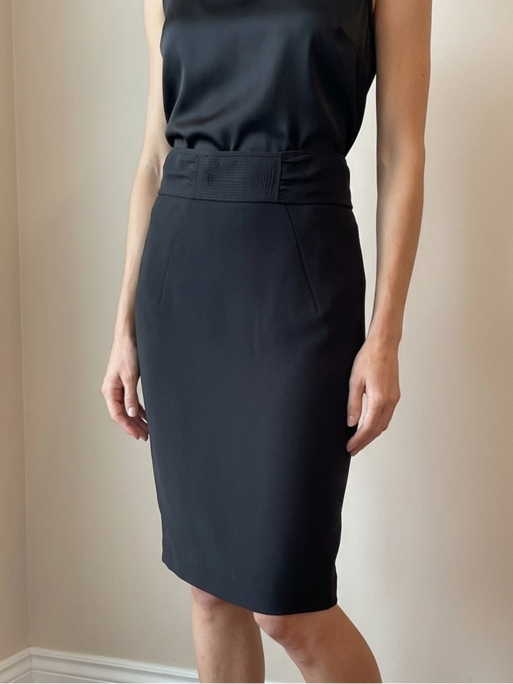 Sandra Angelozzi Front Stitch Pencil Skirt